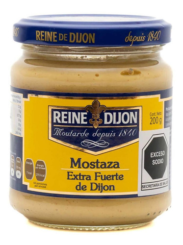 Mostaza Reine De Dijon Extra Fuerte 200g