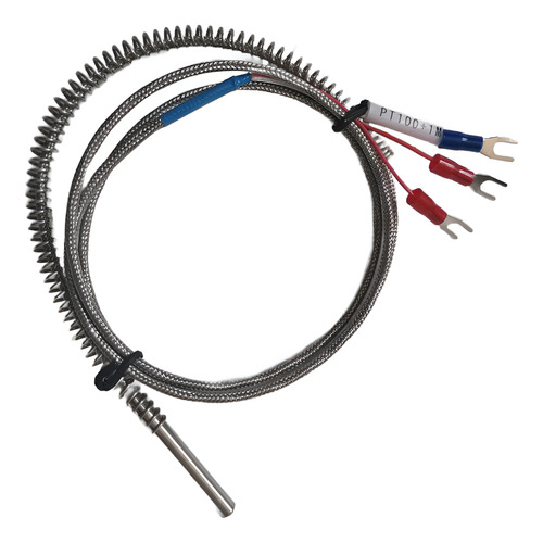 8 Pzas Sensor Termopar Rtd Pt 100 3hilos Cable 2 Mts Malla