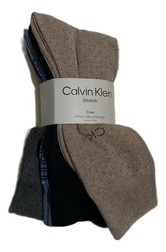 Pack-4 Calcetines Vestir Calvin Klein Colores 100% Original