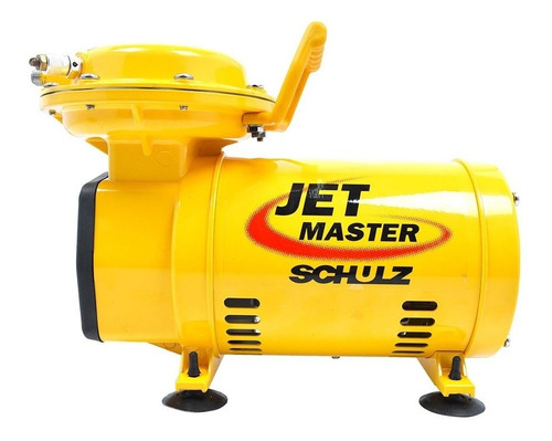 Compressor de ar mini elétrico portátil Schulz Hobby MS 2.3 Jet Master monofásica 250W 127V 60Hz amarelo