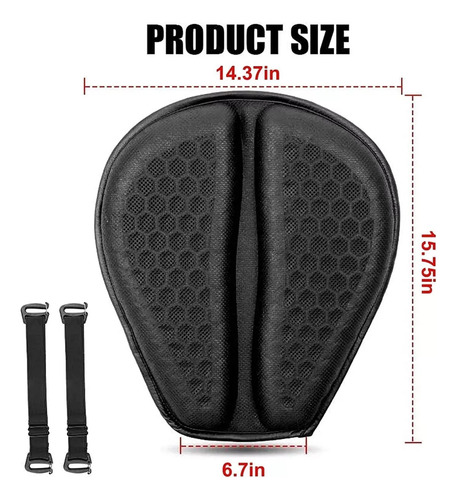 Cojín Universal De Gel Para Asiento De Motocicleta Con Absor