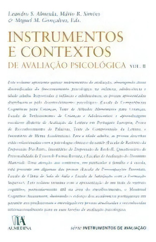 Instrumentos E Contextos De Avaliação Psicológica, De Gonçalves M. Editora Almedina Em Português