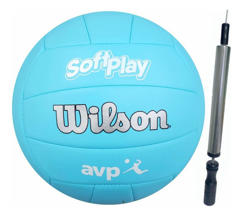 Bola Vôlei Soft Play Avp Wilson Oficial Mais Inflador C/ Nf