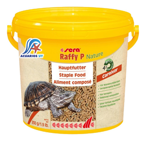 Alimento Comida Para Tortugas Acuáticas. Sera Raffy P 850g