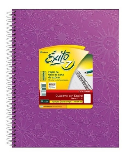 Cuaderno Exito Uni T/ Dura Abc E7 C/ Espiral 60 Hjs X1 U