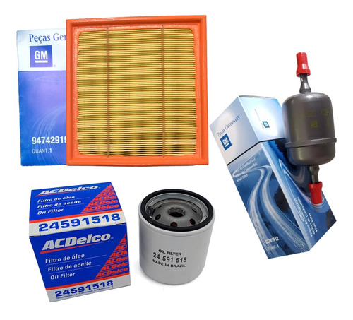 Kit 3 Filtros Aceite Aire Nafta Chevrolet Montana 1.8 2013