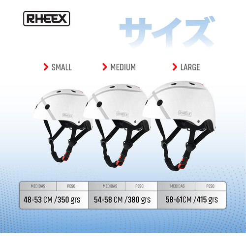 Casco Urbano Para Monopatín Bici Con Ventilación Y Confort Blanco L