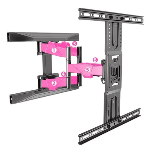 Imagen 3 de 10 de Soporte Para Tv Extensible Doble Nb Northbayou P6 De 40 A 75