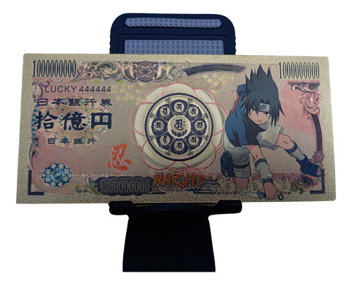 Billete Tarjeta Metalizada De Naruto De Colección