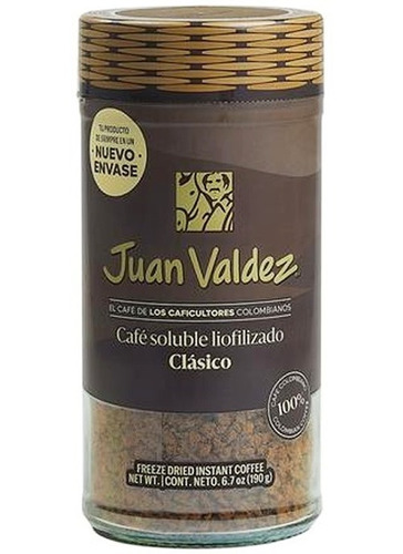 Cafe Liofilizado Juan Valdez 190 Gramos - g a $200