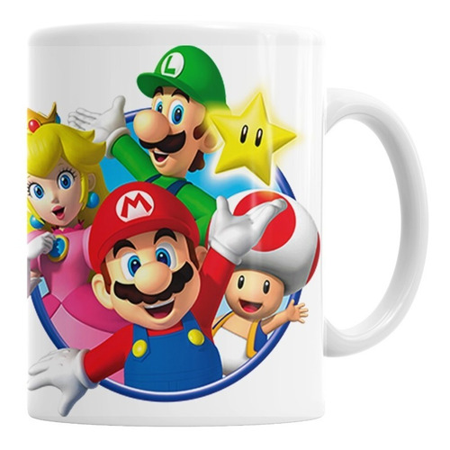 Taza Mario Bros De Cerámica  