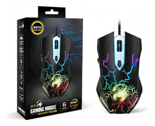 Mouse Gamer Marca Genius Con Cable Incorporado Y Luces