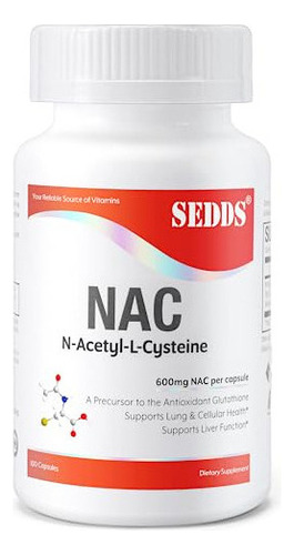 Suplementos Sedds, N-acetilcisteína (nac) 600 Mg, 100 Cáps