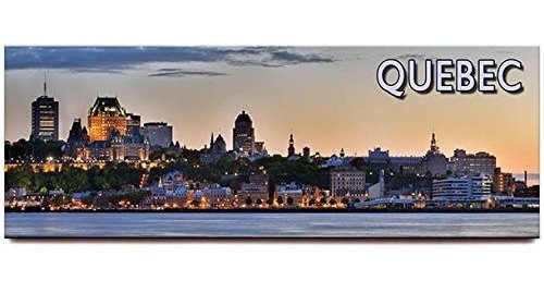 Imán De Nevera Panorámica De La Ciudad De Quebec, Recuerdo D