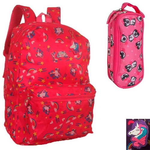 Mochila Feminina Juvenil Vozz M3469  25 Litros Com Estojo