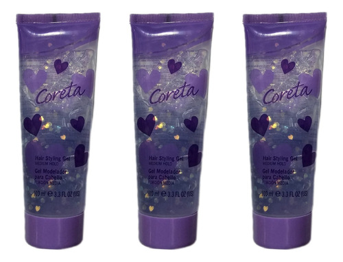 Jafra Coreta Heart Gel Modelador Para Cabello 100ml X3pz