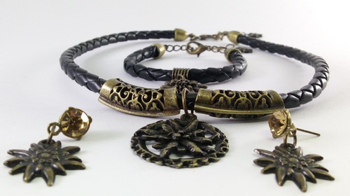 Conjunto Colar, Pulseira E Brincos Traje Típico