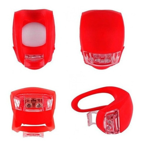 Imagen 3 de 3 de Luz Led Bicicleta Ciclismo Stop Trasero + Luz Delantera