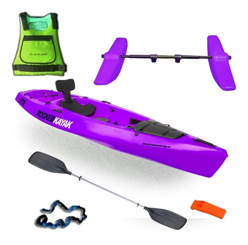 Kayak Rocker Wave Combo Recreacion + Kit De Flotadores Ei°