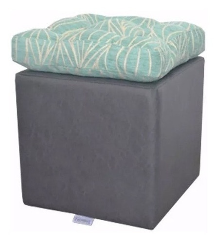 Puff Capitoné 40x40 Tapizado Cuerina O Chenille 72hs