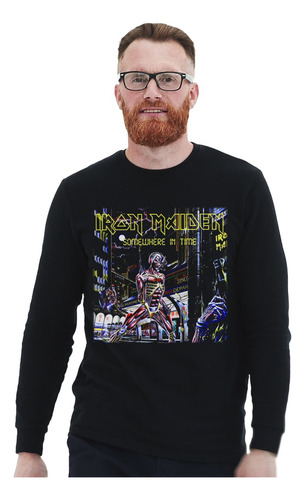 Polera Ml Iron Maiden Somewhere In Time Metal Impresión Dire