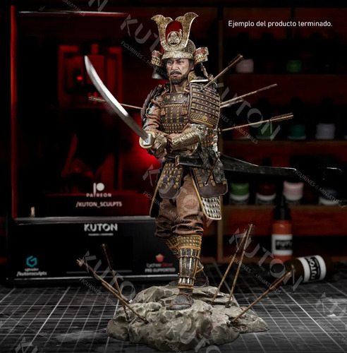 Guerrero Samurai Figura De Resina Para Armar Y Pintar Diy