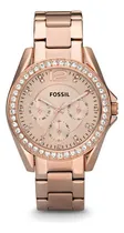 Comprar Reloj Fossil Riley Riley De Mujer En Oro Rosa Es2811
