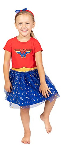 Dc Comics Wonder Woman Toddler Girls Short Sleeve Mrfse