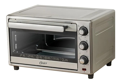 Horno De Mesa Eléctrico Oster 25l Plateado 220v Tssttvls25