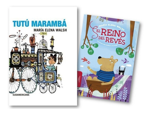 * 2 Libros Maria Elena Walsh * Tutu Maramba Reino Del Reves