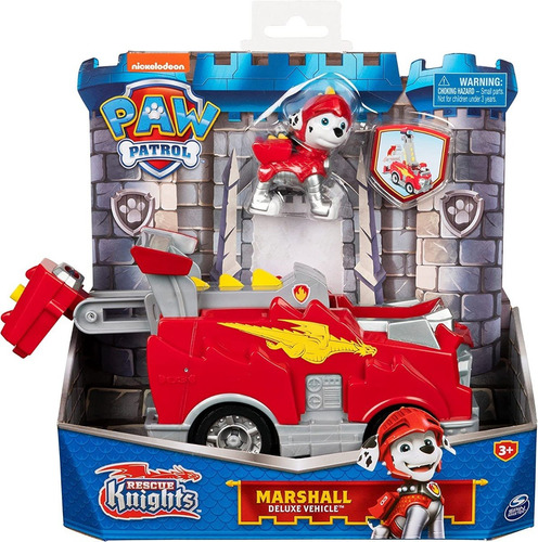 Imagen 2 de 8 de Marshall Vehículo Camión Bomberos- Paw Patrol Rescue Knights
