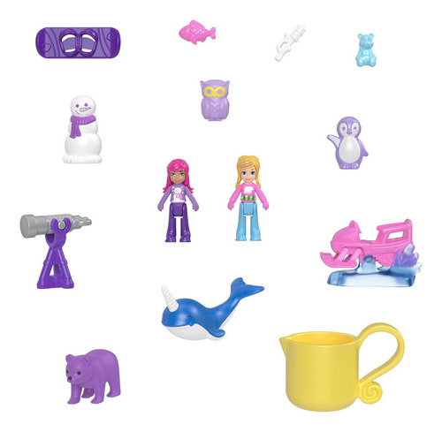 Polly Pocket Set De Juego Compacto Pijamada De Búho Multicolor