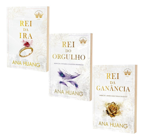 Rei Da Ira (vol. 1) + Rei Do Orgulho (vol.2) + Rei Da Ganância (vol.3), De Ana Huang. Editorial Arqueiro, Capa Mole, Edição Regular Em Português, 2024