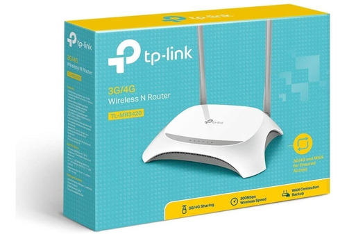 Roteador Tplink N300 3g/4g 2 Antenas Tl-mr3420 Wireless + Nf