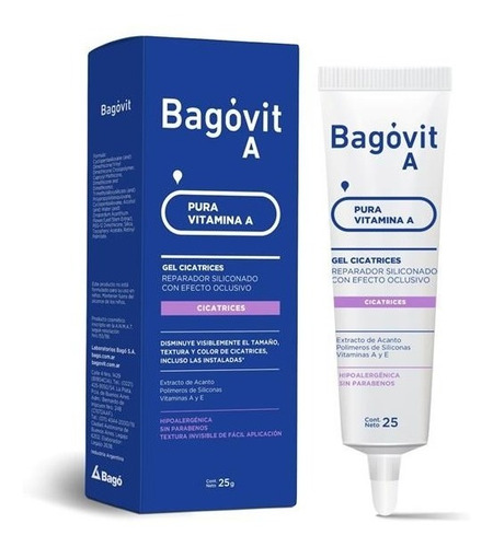 Bagovit A Para Cicatrices En Gel Con Efecto Oclusivo X 25ml Tipo De Envase Pomo