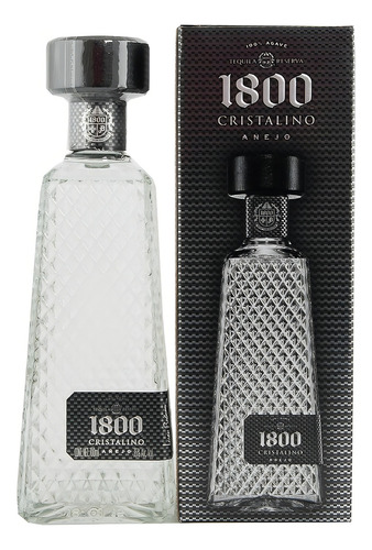 Caja De 6 Tequila 1800 Añejo Cristalino 1.75 L