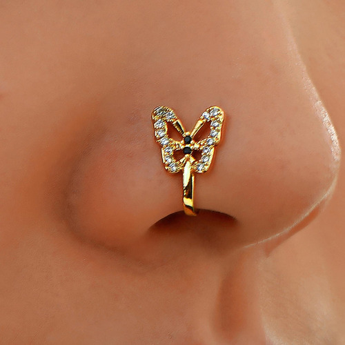 Anillo De Nariz Falsa Joyas Para El Cuerpo Estilo Indio