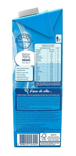 Leite Desnatado Molico Caixa Com 12 Unid. 1l