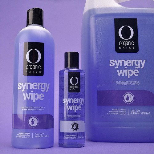 Imagen 2 de 5 de Synergy Wipe Limpiador De Uñas 480 Ml By Organic Nails