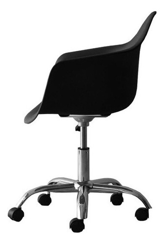 Sillon Silla Oficina Garden Life Eames Giratorio Con Ruedas Color Negro