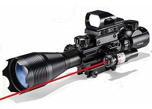 Rifle Scope Combo 4-16x50eg Dual Iluminado Con Vista Láser Y