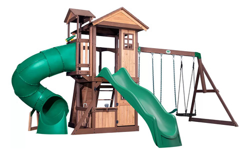 Casita De Madera Infantil Juego Para Exterior Enorme