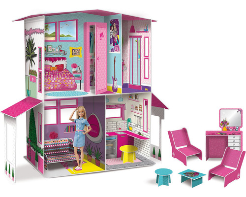 Lisciani Juegos Barbie Dream House - Casa De Muñecas De Do.