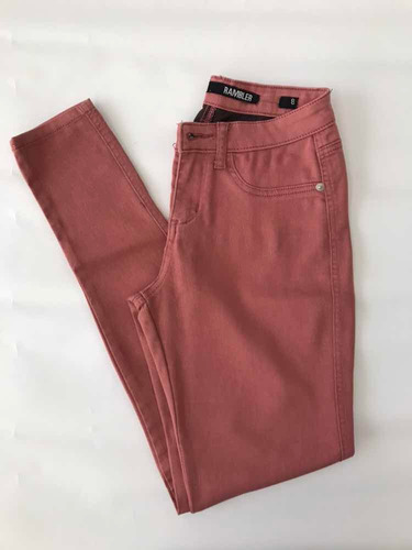 Jeans Pitillo Mujer Marca Australiana Rambler Talla 8 Rosa