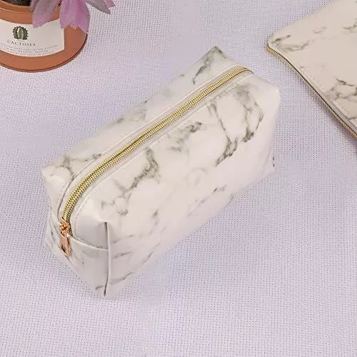 SUBANG 3 Pack Marble Makeup Bag Toiletry Bag Travel Bag Portable Cosmetic  Bag Makeup Brushes Bag Waterproof Organizer Bag for Women Girls Men