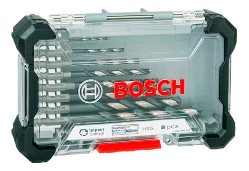 Set Kit 8 Mechas Bosch Acero Rápido Hexagonal 1/4  + Estuche