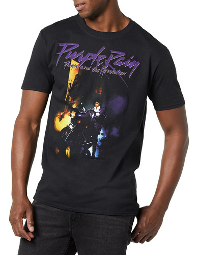 Camiseta Prince Purple Rain - Banda Rock Vintage Negra