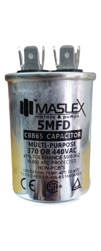 Capacitor 5x370v-440v De Marcha Marca Maslex _