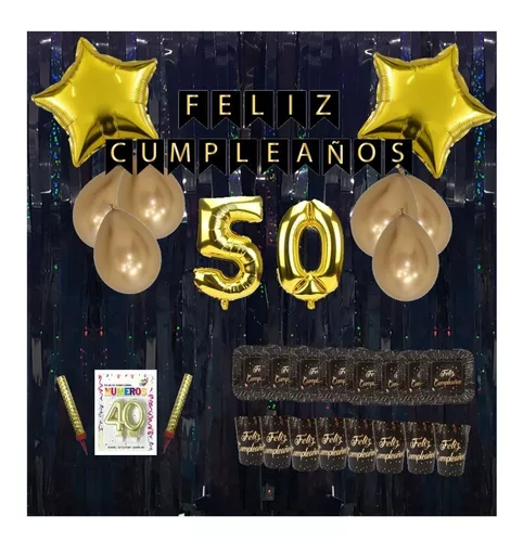 kit decoracion 50 cumpleaños