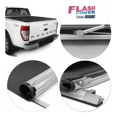 Lona Flash Cover Roller P/ Ford Ranger 2018 2017 2019 2020